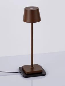 Venkovní stolní lampa Deck hnědá