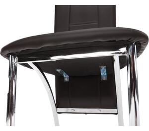 Židle v luxusním provedení ekokůže tmavě hnědá FINA