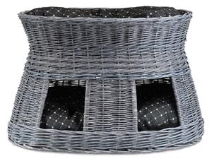 Domek proutěný pro zvířata dva vchody Letto I. š.70 x hl.45 x v.50(cm)