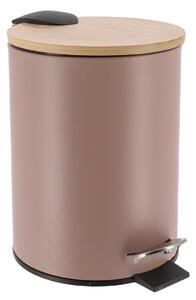 Odpadkový koš Timeless, béžová/s dřevěnými prvky, 2,5 l