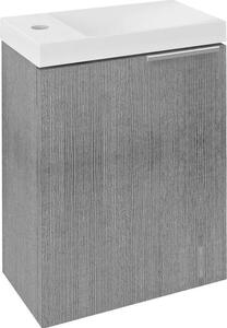 Sapho LATUS X umyvadlová skříňka 39, 4x50x22cm, dub stříbrný LT110-1111
