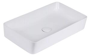 UPTrend Obdélníkové keramické umyvadlo na desku ATHENA TR41206, bílá lesk