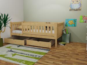 Vomaks Dětská postel M 012 XL NEW* se zábranou Rozměr: 140 x 200 cm, Barva: barva šedá