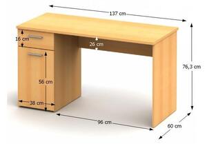 PC stůl v jednoduchém moderním provedení buk EGON