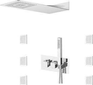 Sapho LATUS podomítkový sprchový set s termostatickou baterií vč. sprchy, 3 výstupy, chrom 1102-43-01