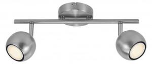 Moderní spotové svítidlo NORDLUX Chicago se dvěma nebo čtyřmi hlavicemi - 350 x 100 x 168 mm, 2 x 4,6 W, kartáčovaná ocel - 47450032