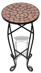 Mozaikový stolek na květiny terakota