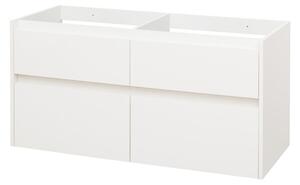 Mereo Opto, koupelnová skříňka 121 cm, bílá, dub, bílá/dub, černá Opto, koupelnová skříňka 121 cm, bílá Varianta: Opto, koupelnová skříňka 121 cm, bílá