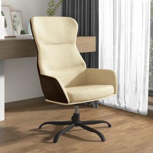 Relaxační židle krémová textil