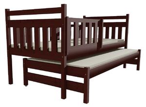 Vomaks unit, s.r.o. Dětská postel s výsuvnou přistýlkou DPV 004 Povrchová úprava: surové dřevo, Rozměr: 80 x 180 cm