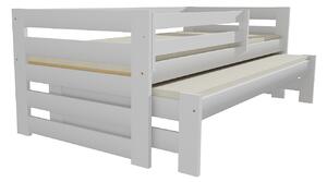 Vomaks unit, s.r.o. Dětská postel s výsuvnou přistýlkou DPV 007 Povrchová úprava: surové dřevo, Rozměr: 80 x 180 cm