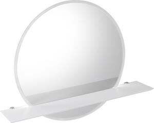 Sapho VISO kulaté zrcadlo s LED osvětlením a policí, ø 60cm, bílá mat VS060-01
