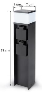 Brilagi - Venkovní lampa se 2 zásuvkami SCHUKO 1xG9/11W/230V IP44 černá