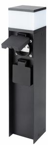 Brilagi - Venkovní lampa se 2 zásuvkami SCHUKO 1xG9/11W/230V IP44 černá