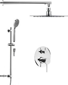 Sapho RHAPSODY podomítkový sprchový set s pákovou baterií, 2 výstupy, posuvný držák sprchy s vyústěním, chrom 5583Q-03