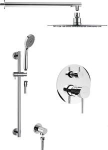 Sapho RHAPSODY podomítkový sprchový set s pákovou baterií, 2 výstupy, posuvný držák sprchy, chrom 5583Q-02