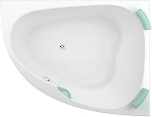 Teiko Asymetrická rohová vana SPINELL 160 PRAVÁ 160x125x54 cm / objem: 360 l