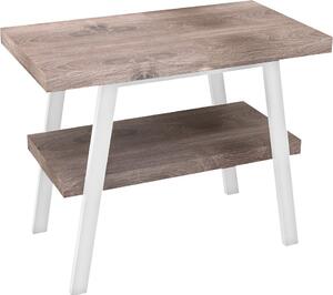 Sapho TWIGA umyvadlový stolek 80x72x50 cm, bílá mat/ořech rustik VC442W-80-3