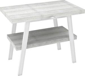 Sapho TWIGA umyvadlový stolek 80x72x50 cm, bílá mat/dub starobílý VC442W-80-5