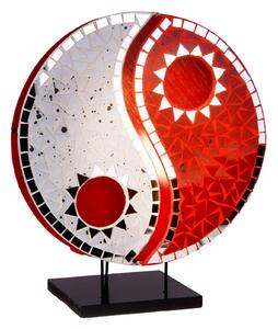 Stolní lampa Ying Yang mozaikové selenity červená