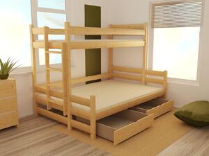 Vomaks Patrová postel s rozšířeným spodním lůžkem PPS 003 Rozměr: 100/140 x 200 cm, Barva: barva šedá, Varianta: vpravo