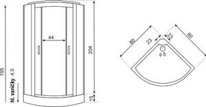 Novoterm Hydromasážní box NV-Lecia 80x80