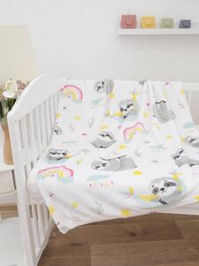 MK Lůžkoviny Dětská deka do postýlky mikroplyš Exclusive 80 × 100 cm – Lenochod