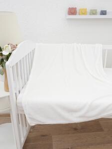 MK Lůžkoviny Dětská deka do postýlky mikroplyš Exclusive 80 × 100 cm – Laura bílá