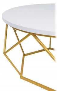 Konferenční stolek DIAMOND 70 cm zlatá/bílá