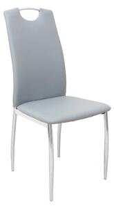 Jídelní židle z ekokůže v šedé barvě TK2031