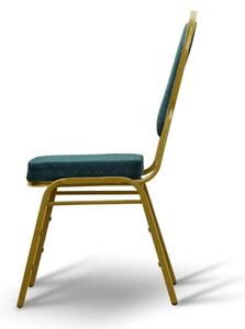 Konferenční židle stohovatelná v zelené látce TK2021