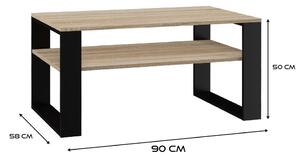 Konferenční stolek PROVO, dub Sonoma / černá