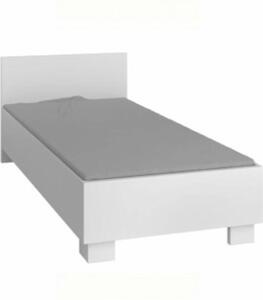 Dětská postel 90x200 cm v bílé barvě s ABS hranami TK2089