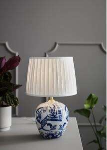Modro-bílá stolní lampa Markslöjd Goteborg, výška 48 cm