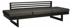 Stern Sofa/lehátko New Holly, Stern, 216x80x68 cm, rám lakovaný hliník šedočerný (anthracite), výplet textilen žíhaný černý (carbon), sedáky 100% polyakryl šedý (silk grey)