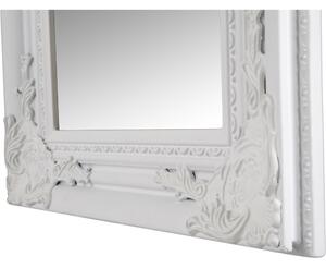 Zrcadlo, dřevěný rám bílé barvy, MALKIA TYP 8
