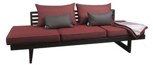 Stern Sofa/lehátko New Holly, Stern, 216x80x68 cm, rám hliník šedočerný (anthracite), sada rychleschnoucích polstrů 100% akryl šedočerný (Slate grey) - vč. polštářů a deky