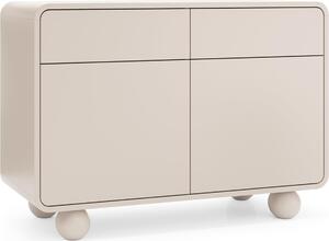 Komoda, prádelník KAMLOOPS KSZ108 - Kašmír - zaoblená - 2 zásuvky - šířka 108 cm, výška 75 cm, hloubka 39 cm