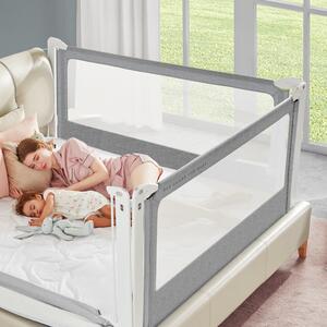 Zábrana na postel Monkey Mum® 120 cm - tmavě šedá - design