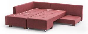 Atelier del Sofa Rohová sedací souprava Manama Corner Sofa Bed Left - Claret Red, Červená
