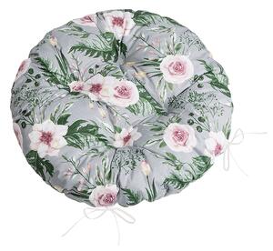 BELLATEX Sedák Adéla prošívaný kulatý Růžová,Šedá,Zelená průměr 40 cm