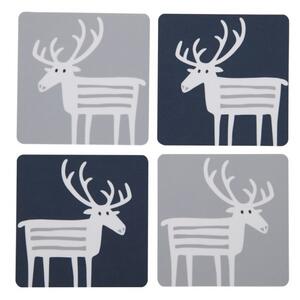 Podložky pod sklenice Reindeer 4-set 9x9, Klippan Švédsko