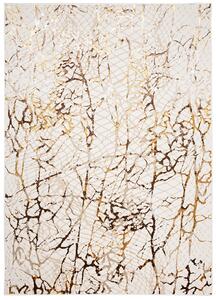 Makro Abra Kusový koberec GOLDEN MZ39C Abstraktní Moderní krémový hnědý Rozměr: 80x150 cm