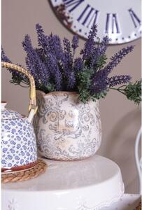 Keramický obal na květináč s ornamenty – 15x14 cm
