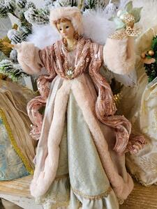 Dekorace socha Anděl ve zdobných šatech - 25*20*40 cm