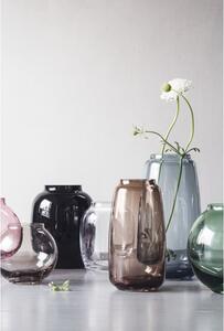 Skleněná foukaná váza Lingby 1302 smoke brown H17,5, Lingby Porcelaen Dánsko