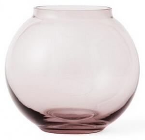 Skleněná foukaná váza Lingby 703 burgundy H14, Lingby Porcelaen Dánsko