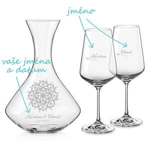 Svatební set na víno Mandala (1+2)