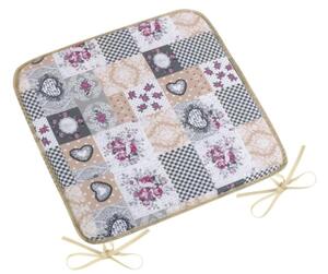 Bellatex Sedák DITA hladký 40x40 cm Patchwork Vínová,Šedá