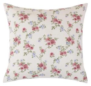 Bellatex Povláček DITA 45x45 cm Růžička pnoucí Smetanová,Růžová,Zelená